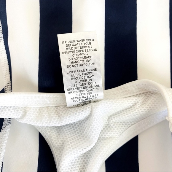 Tommy Bahama Island Active Stripe High Neck Racerback Tankini Top Size M - Picture 8 of 8